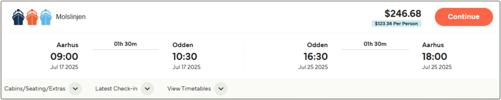 aarhus odden ticket